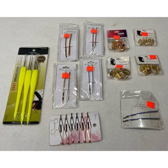 Unbranded Other - Hair Accessory Lot Dreadlock Tool Braid Cuffs Pins Styling Set New